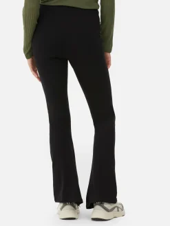 Mujer Primark Pantalones Y Leggings|Leggings De Punto Acampanados De Talle Alto