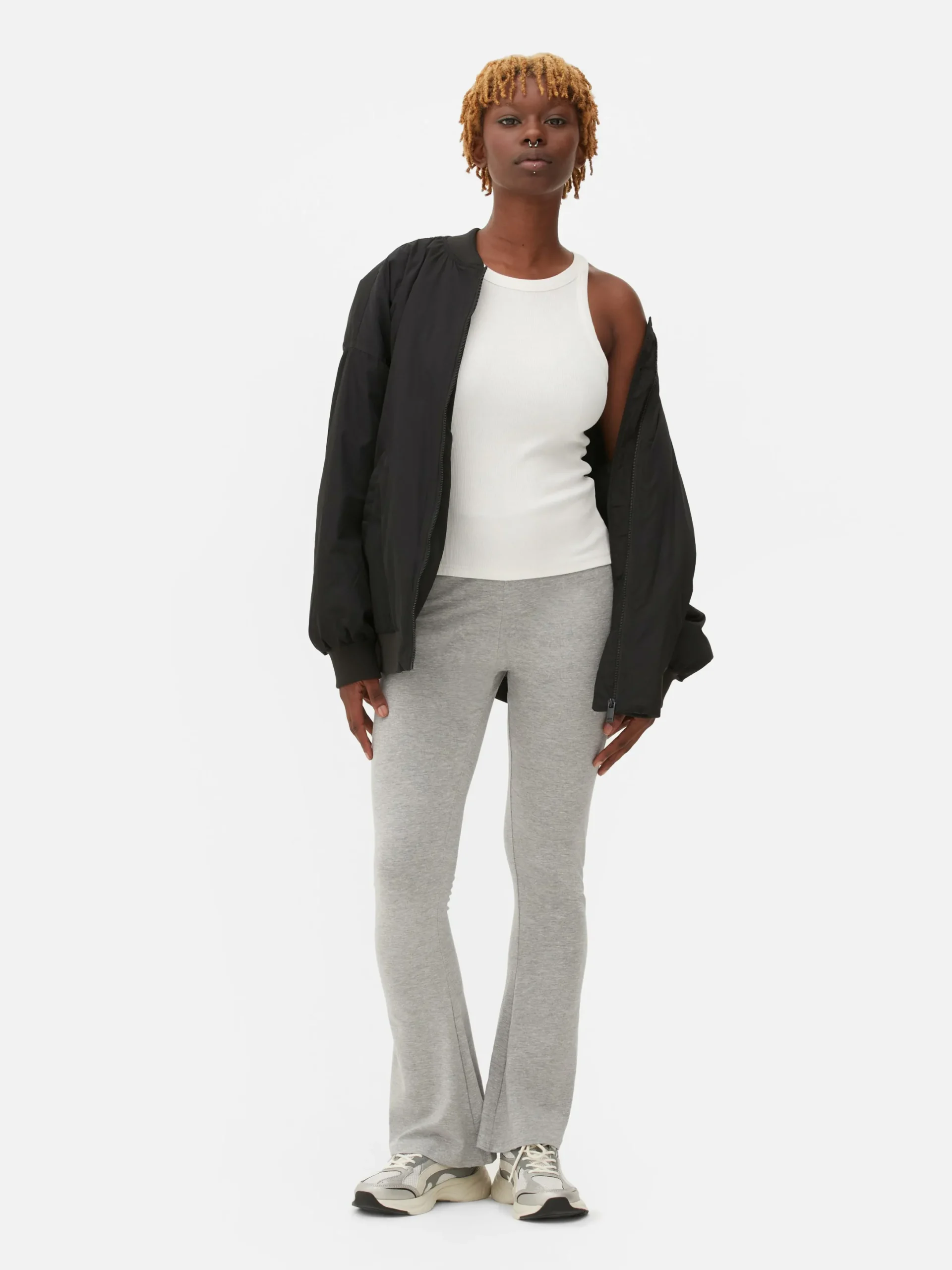 Mujer Primark Pantalones Y Leggings|Leggings De Punto Acampanados De Talle Alto