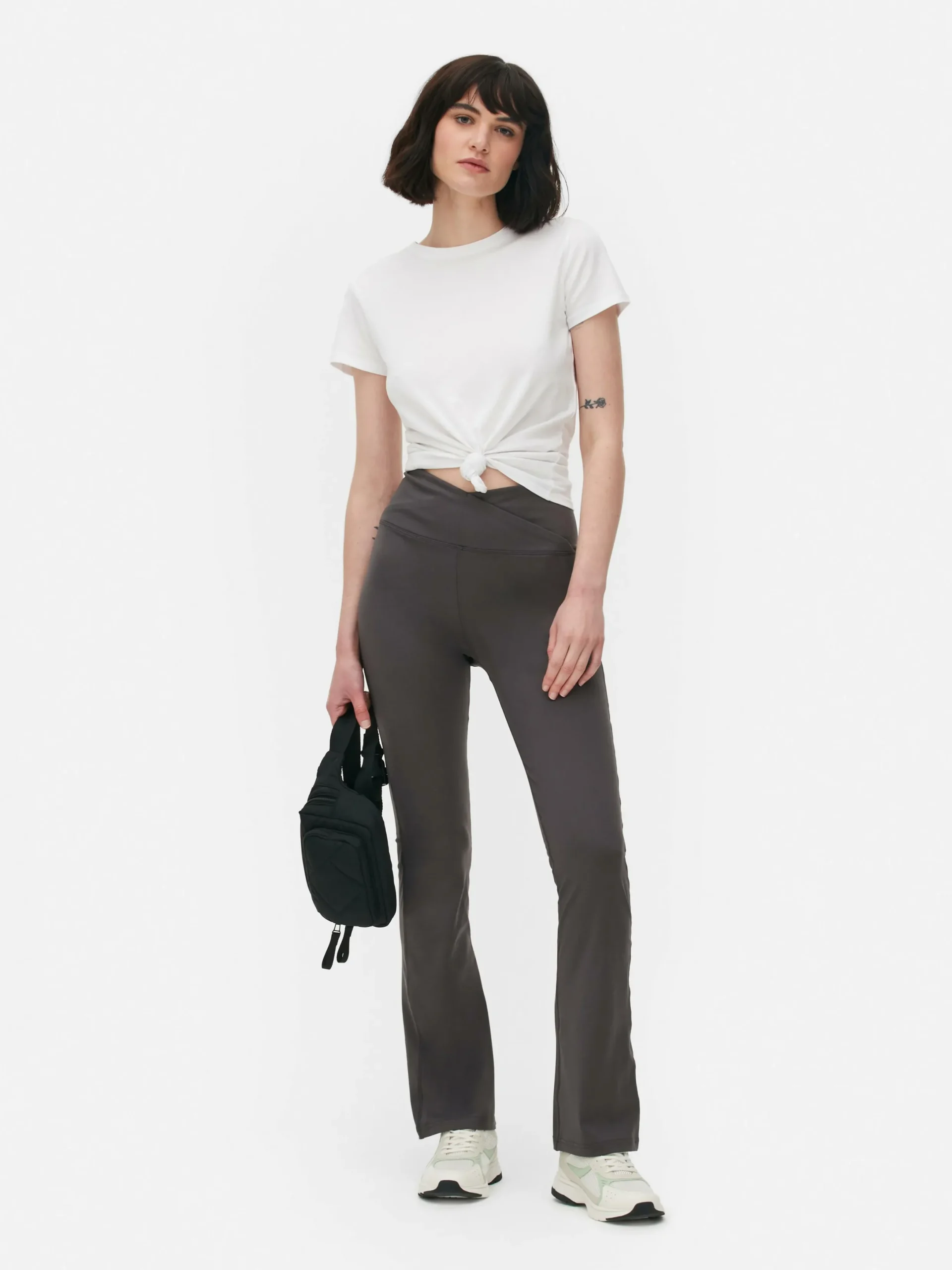 Mujer Primark Ropa De Gimnasio Y Deportiva|Leggings De Yoga Acampanados Con Cintura En «V»