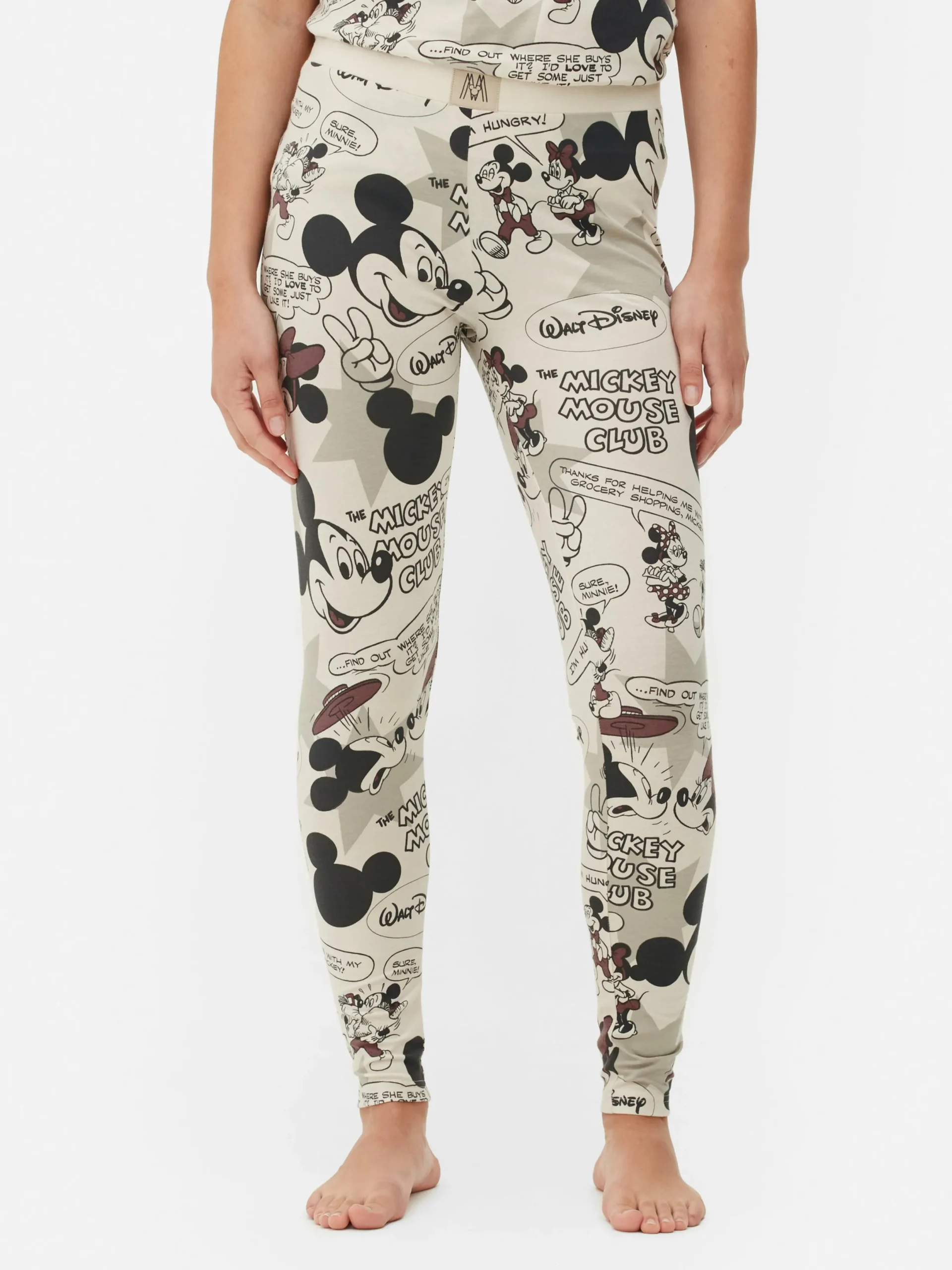Mujer Primark Pantalones De Pijama|Leggings Largos Con Diseño De Comic De Mickey Mouse