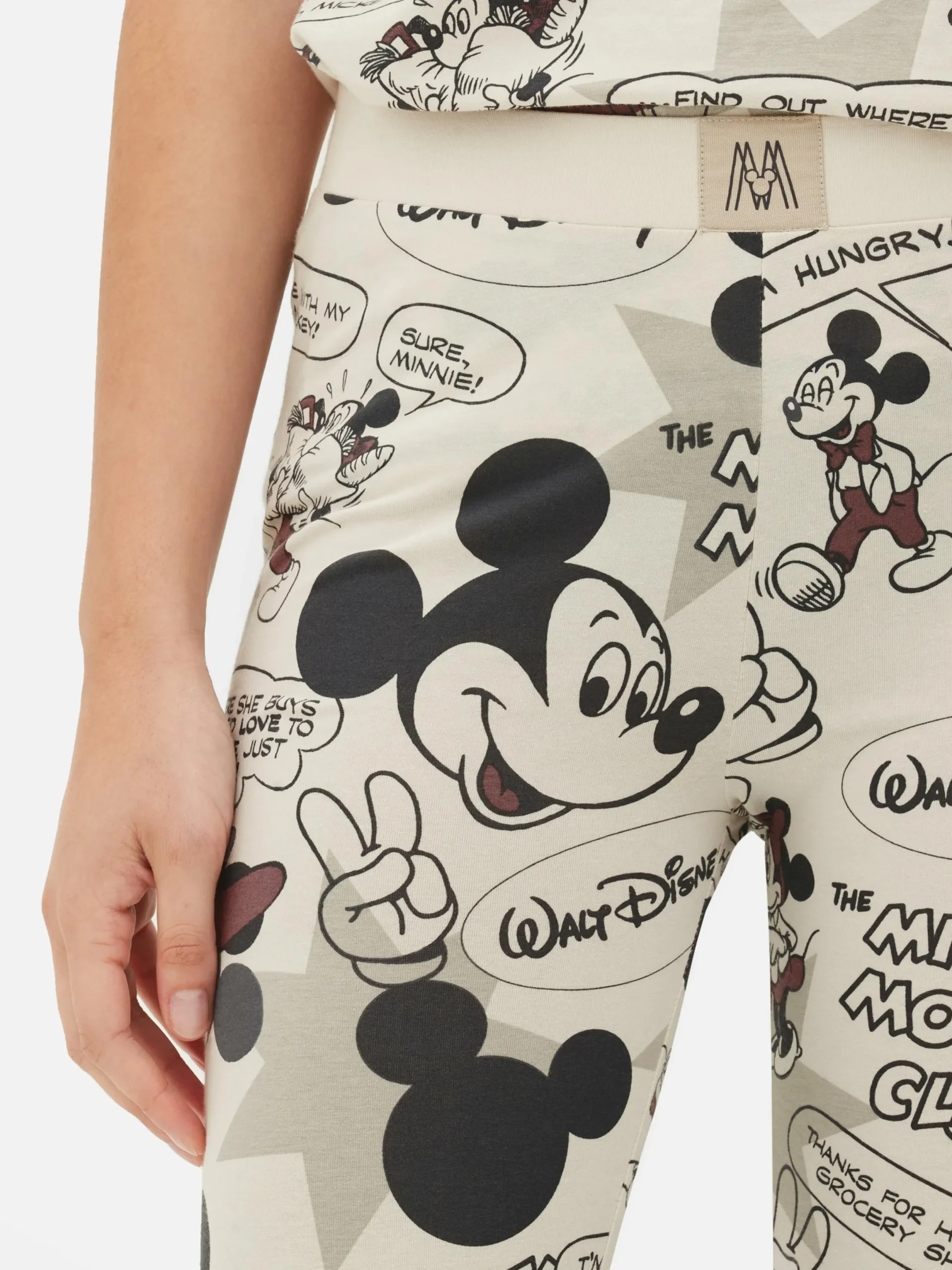 Mujer Primark Pantalones De Pijama|Leggings Largos Con Diseño De Comic De Mickey Mouse