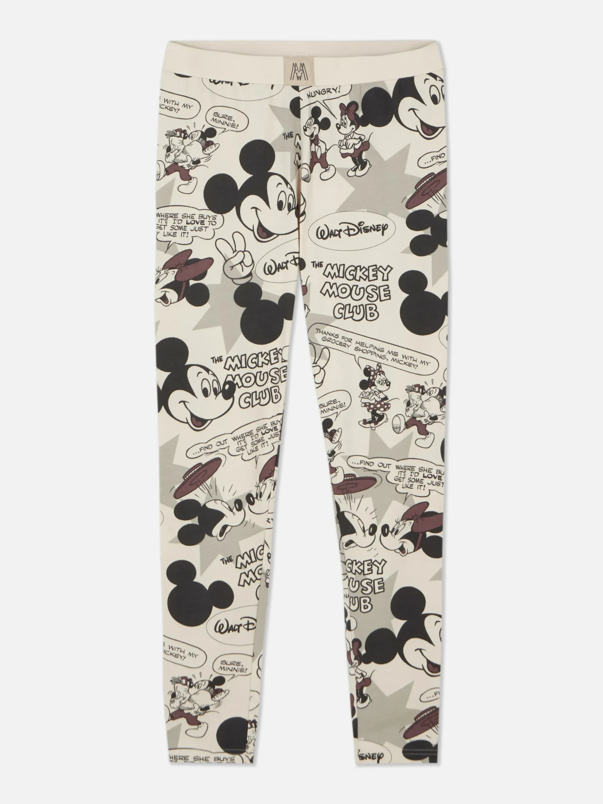 Mujer Primark Pantalones De Pijama|Leggings Largos Con Diseño De Comic De Mickey Mouse