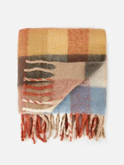 Primark Mantas Y Colchas|Manta Peinada A Cuadros