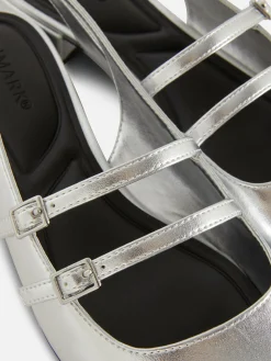 Mujer Primark Zapatos Planos|Merceditas Con Doble Tira Y Hebilla