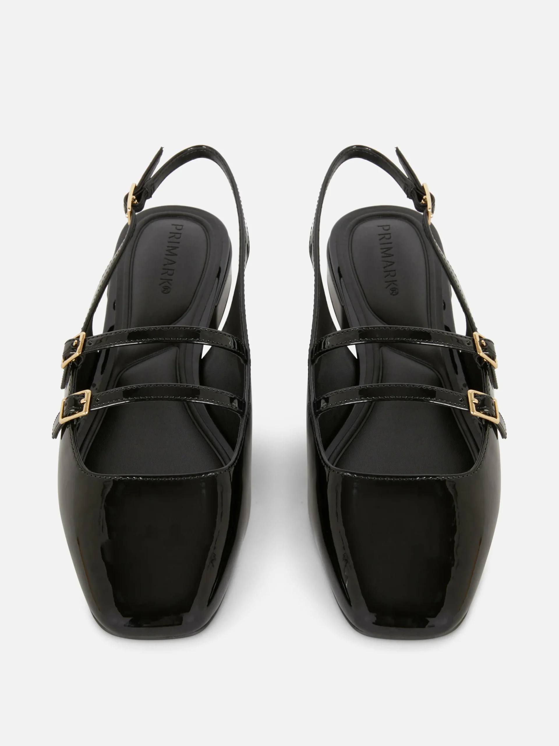 Mujer Primark Moda Gótica|Zapatos Planos|Merceditas Con Doble Tira Y Hebilla