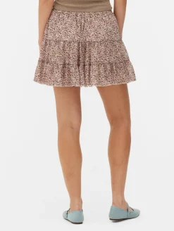 Mujer Primark Faldas|Minifalda De Gasa Con Superposiciones