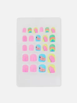 Primark Uñas Postizas|Miniuñas Postizas Adhesivas «Pool Party» De PS...