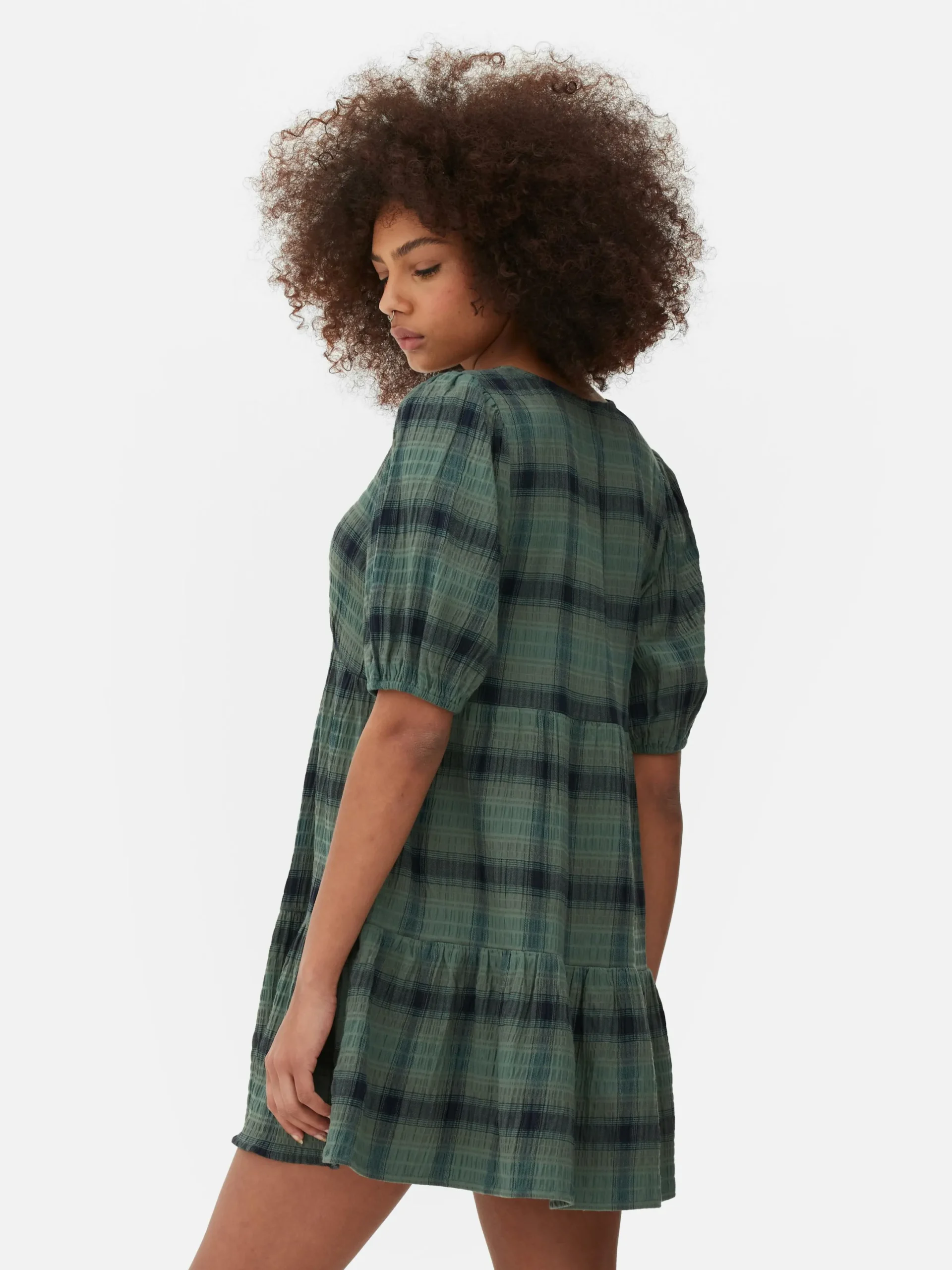 Mujer Primark Vestidos|Minivestido Vintage A Cuadros