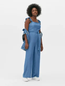 Mujer Primark Monos Cortos Y Largos|Mono Vaquero Con Tirantes Con Volantes