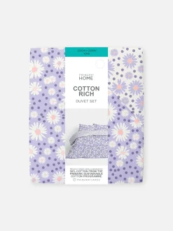 Primark Fundas De Edredón Y Sets|Nórdico Reversible Con Margaritas Para Cama King