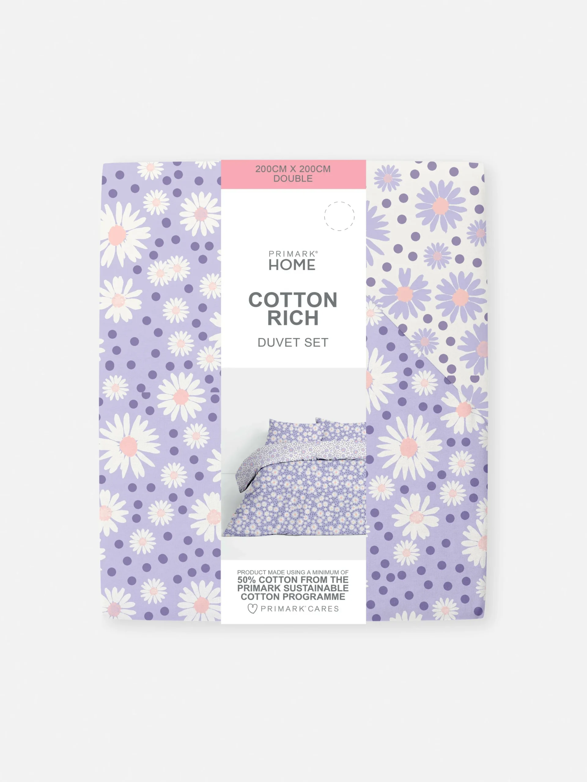 Primark Fundas De Edredón Y Sets|Nórdico Reversible Con Margaritas Para Cama Doble