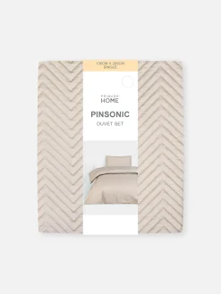 Primark Fundas De Edredón Y Sets|Nórdico Reversible Con Textura Para Cama Individual