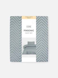 Primark Fundas De Edredón Y Sets|Nórdico Reversible Con Textura Para Cama Individual