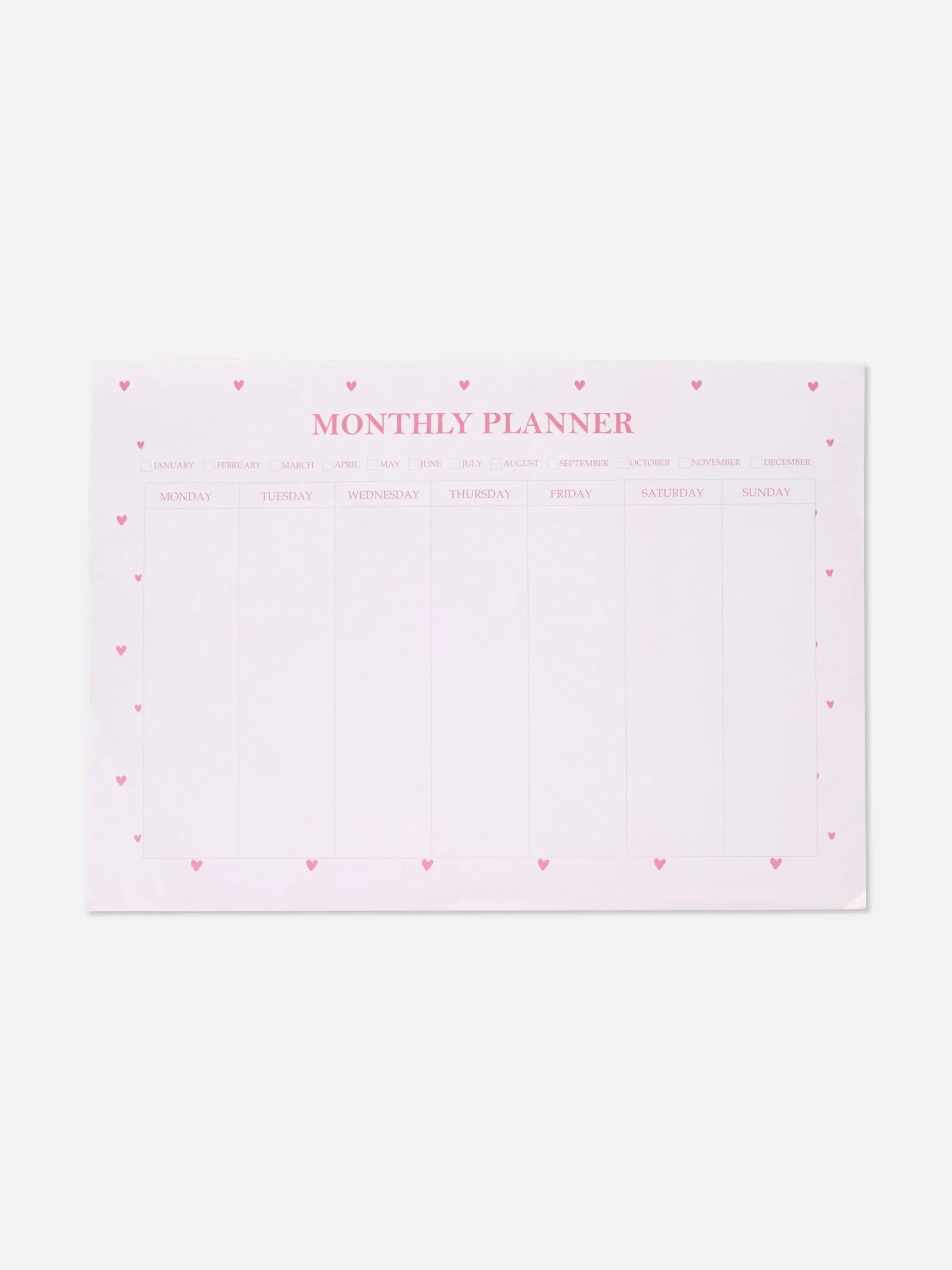 Niños Primark Cuadernos|Organizador Mensual A4 Con Estampado De Corazones