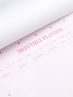 Niños Primark Cuadernos|Organizador Mensual A4 Con Estampado De Corazones