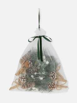 Primark Plantas Y Flores Artificiales|Pack De 6 Adornos Navideños Con Bayas Y Lazo