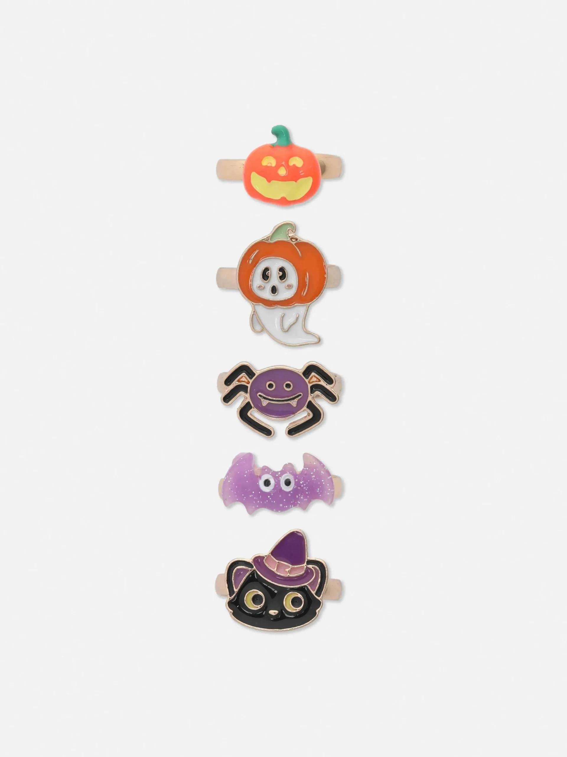 Niños Primark Disfraces De Halloween Infantiles|Accesorios De Halloween|Pack De 5 Anillos De Halloween Fosforescentes