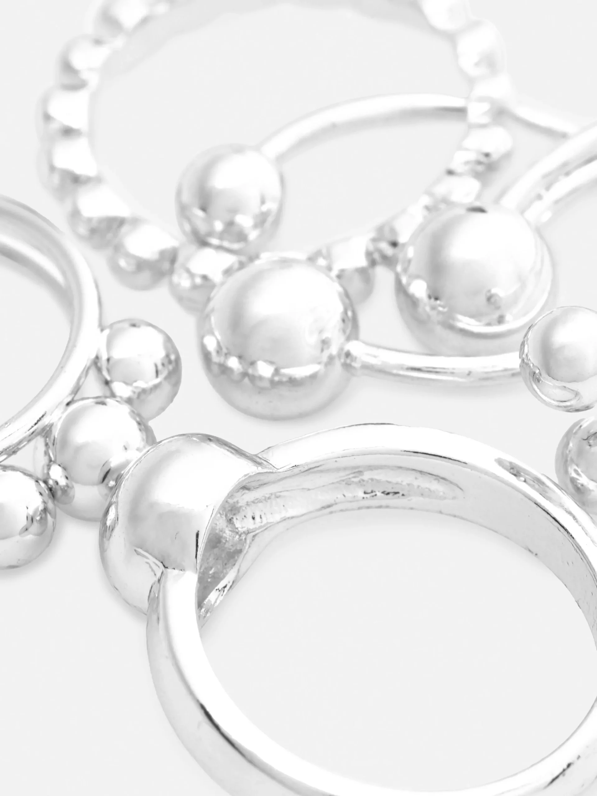 Mujer Primark Bisutería|Pack De 5 Anillos Esféricos Apilables