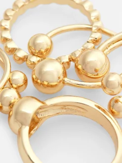 Mujer Primark Bisutería|Pack De 5 Anillos Esféricos Apilables