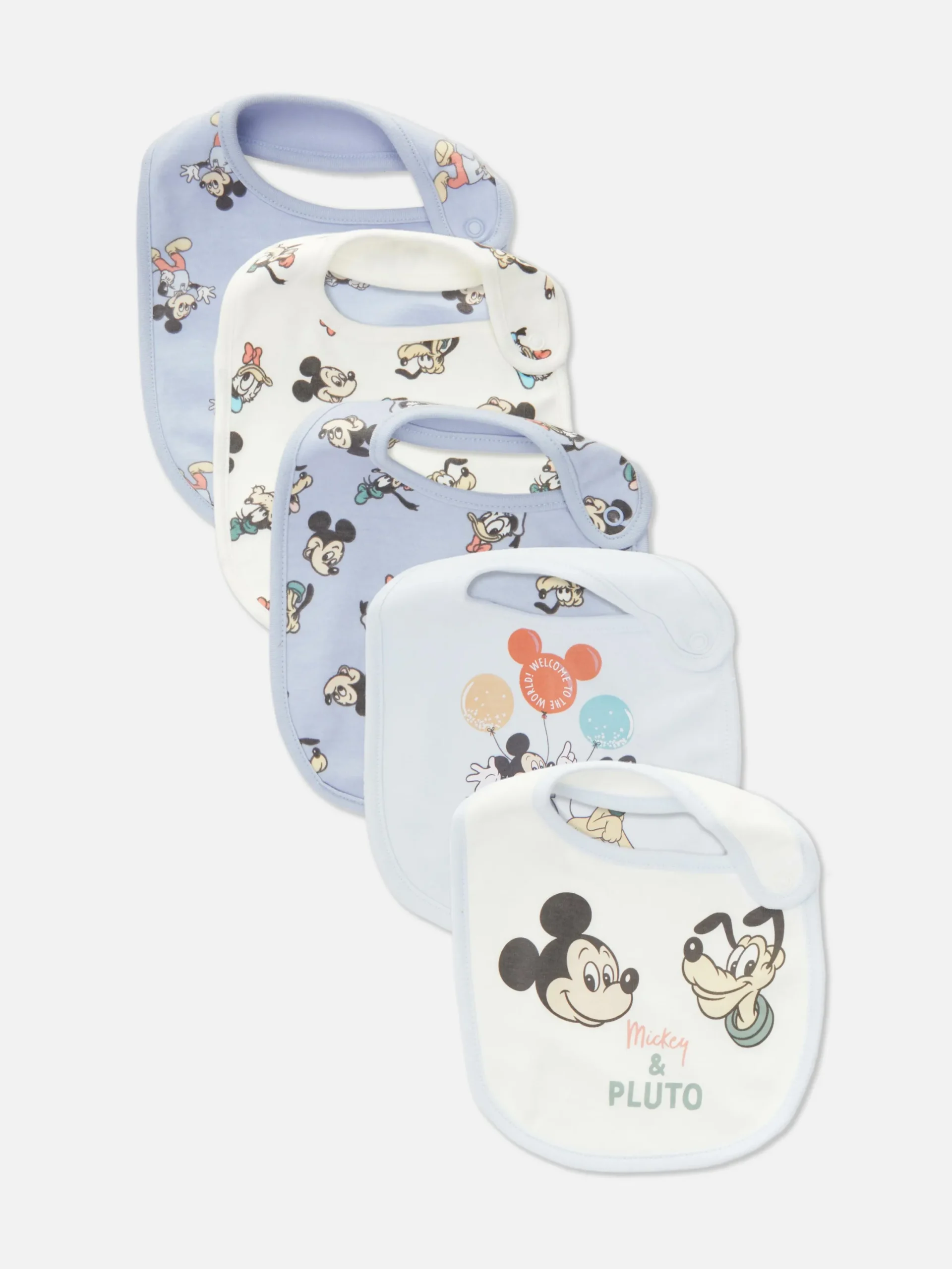 Primark Habitación Bebé|Lactancia|Pack De 5 Baberos Mickey Mouse & Friends De Disney