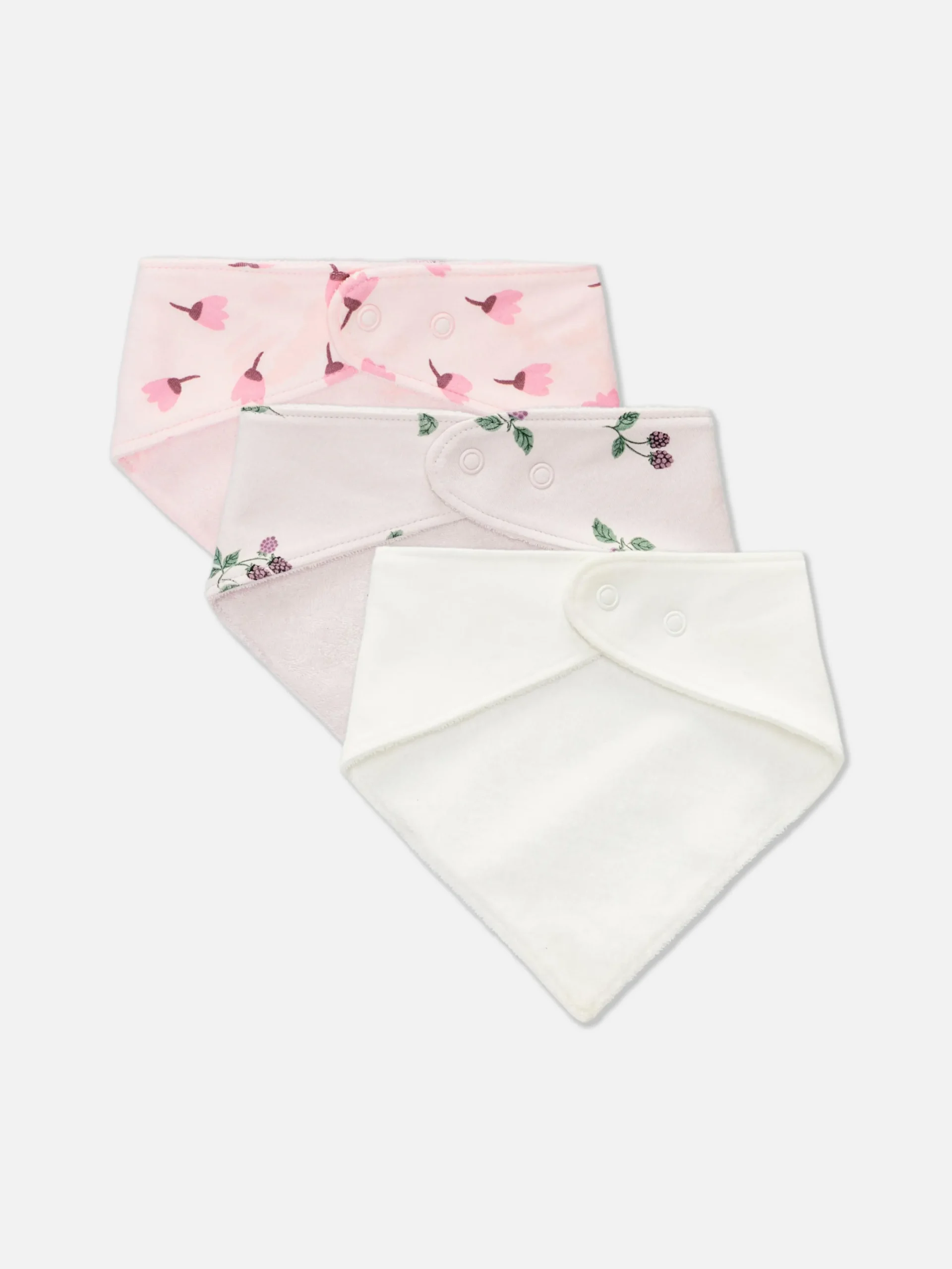 Primark Habitación Bebé|Lactancia|Pack De 3 Baberos Tipo Bandana Con Bayas