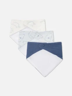 Primark Habitación Bebé|Lactancia|Pack De 3 Baberos Tipo Bandana Con Animales