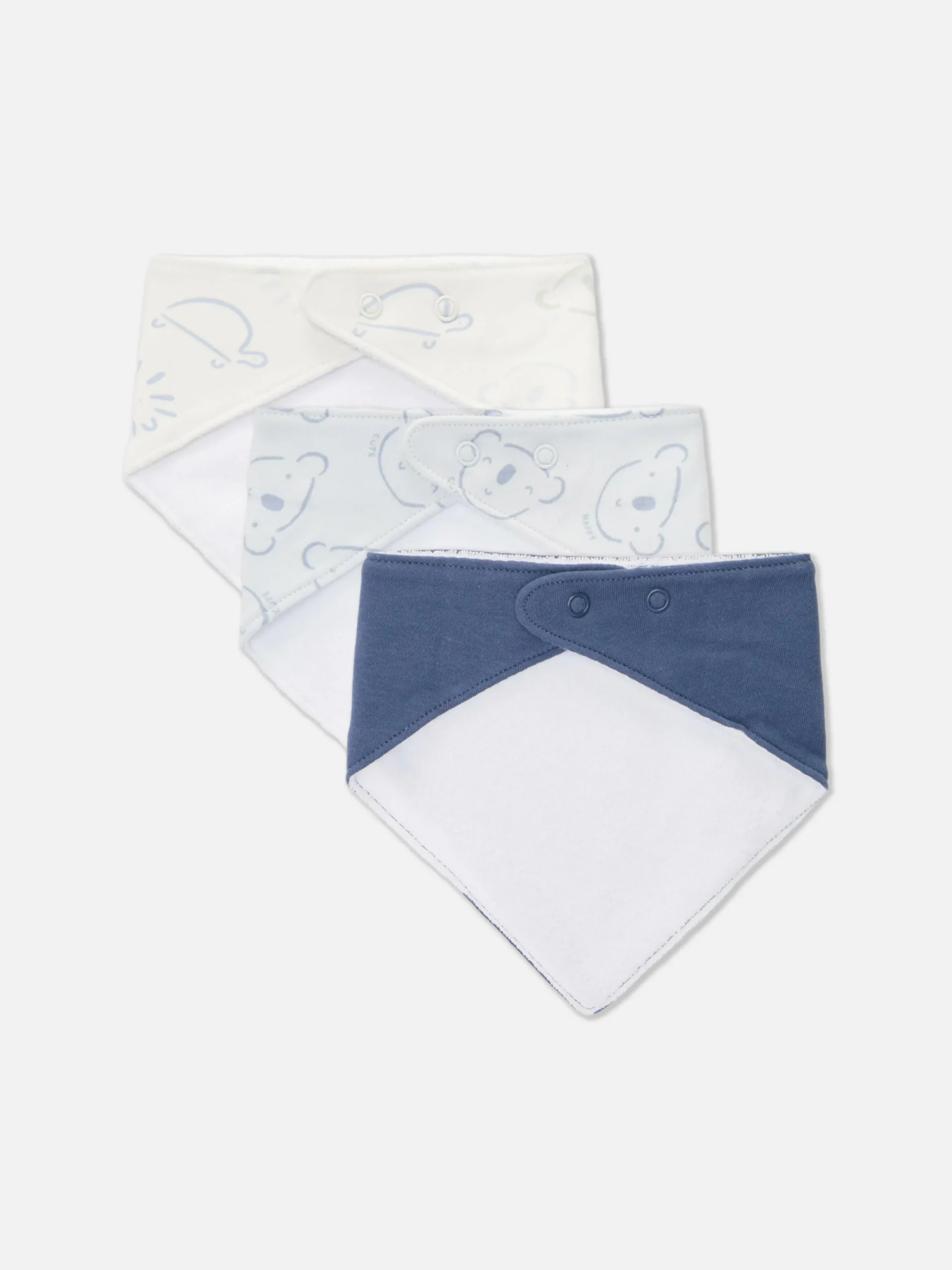 Primark Habitación Bebé|Lactancia|Pack De 3 Baberos Tipo Bandana Con Animales