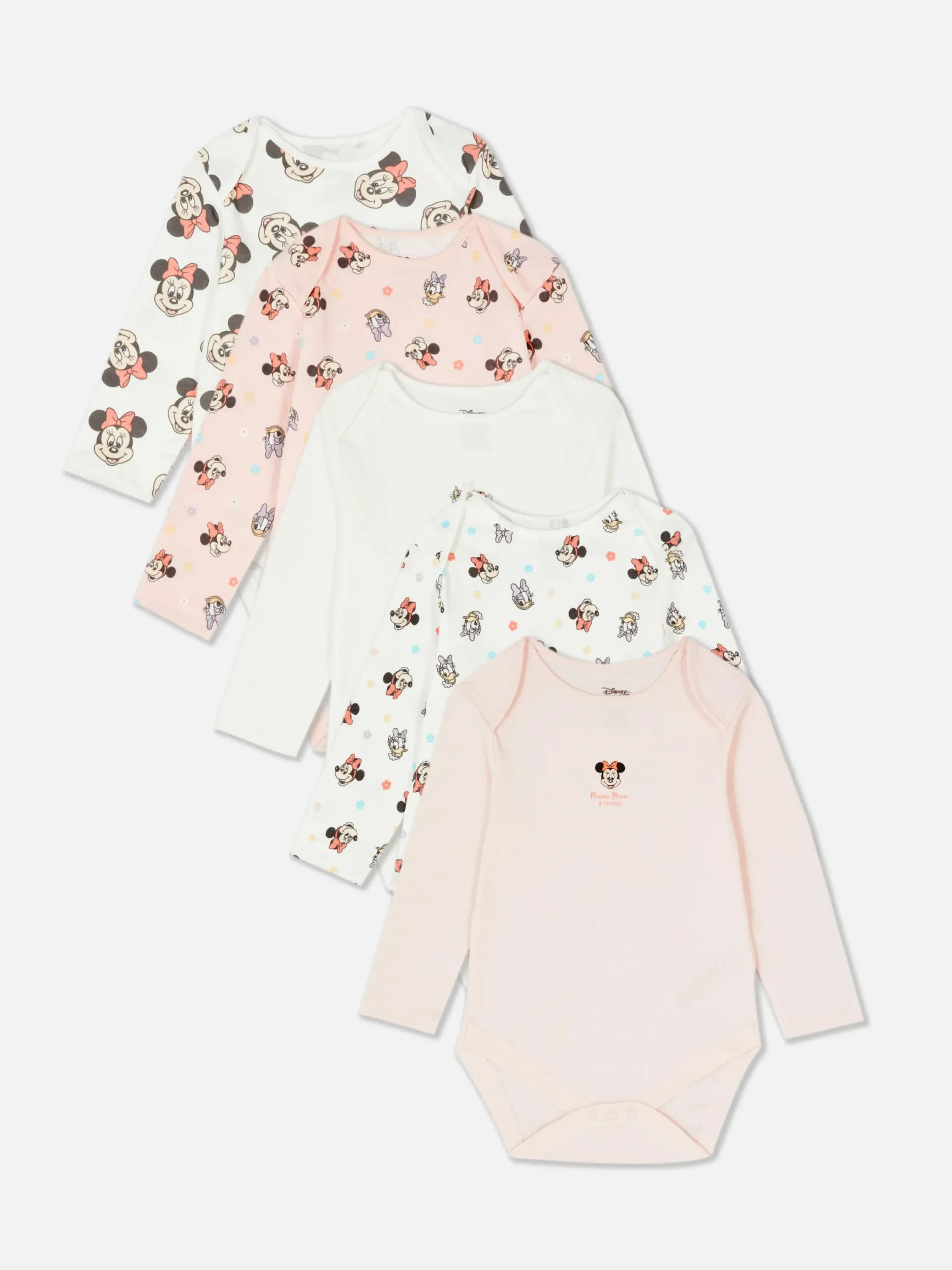 Primark Bodis Y Camisetas Sin Mangas|Pack De 5 Bodis De Minnie Mouse Y Daisy De Disney