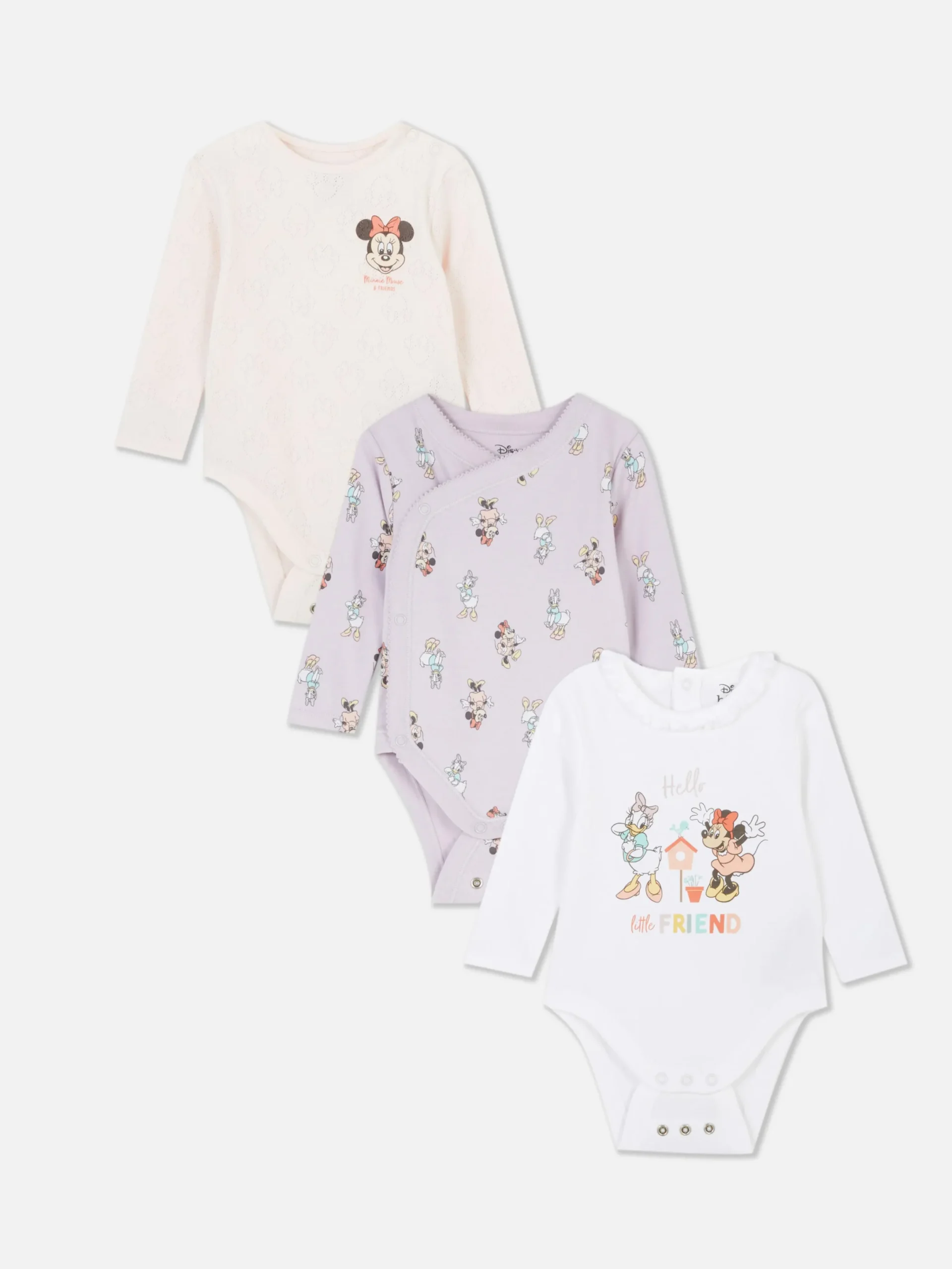 Primark Bodis Y Camisetas Sin Mangas|Bodis Y Camisetas Sin Mangas|Pack De 3 Bodis De Minnie Mouse & Friends