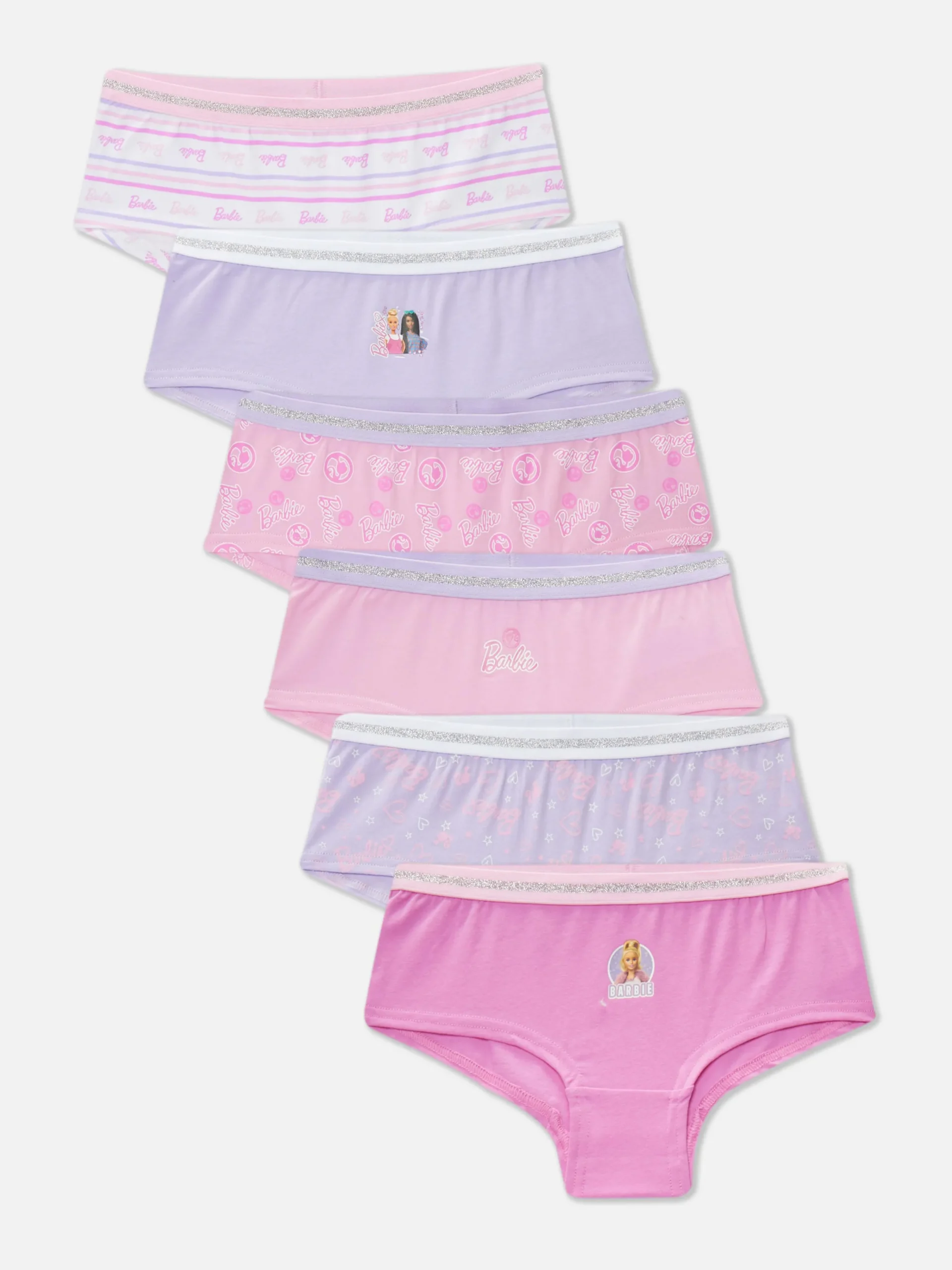 Niños Primark Ropa Interior|Pack De 6 Braguitas A La Cadera De Barbie