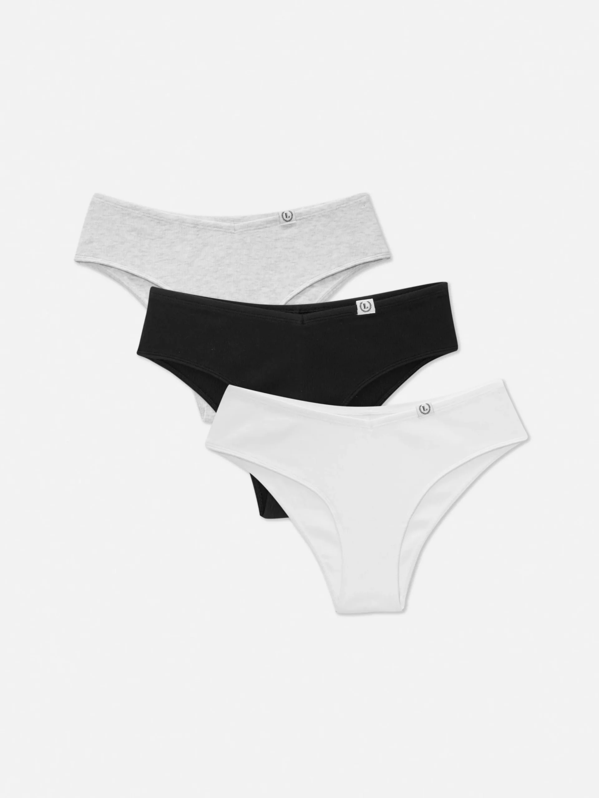 Mujer Primark Bragas|Pack De 3 Braguitas Acanaladas De Talle Bajo