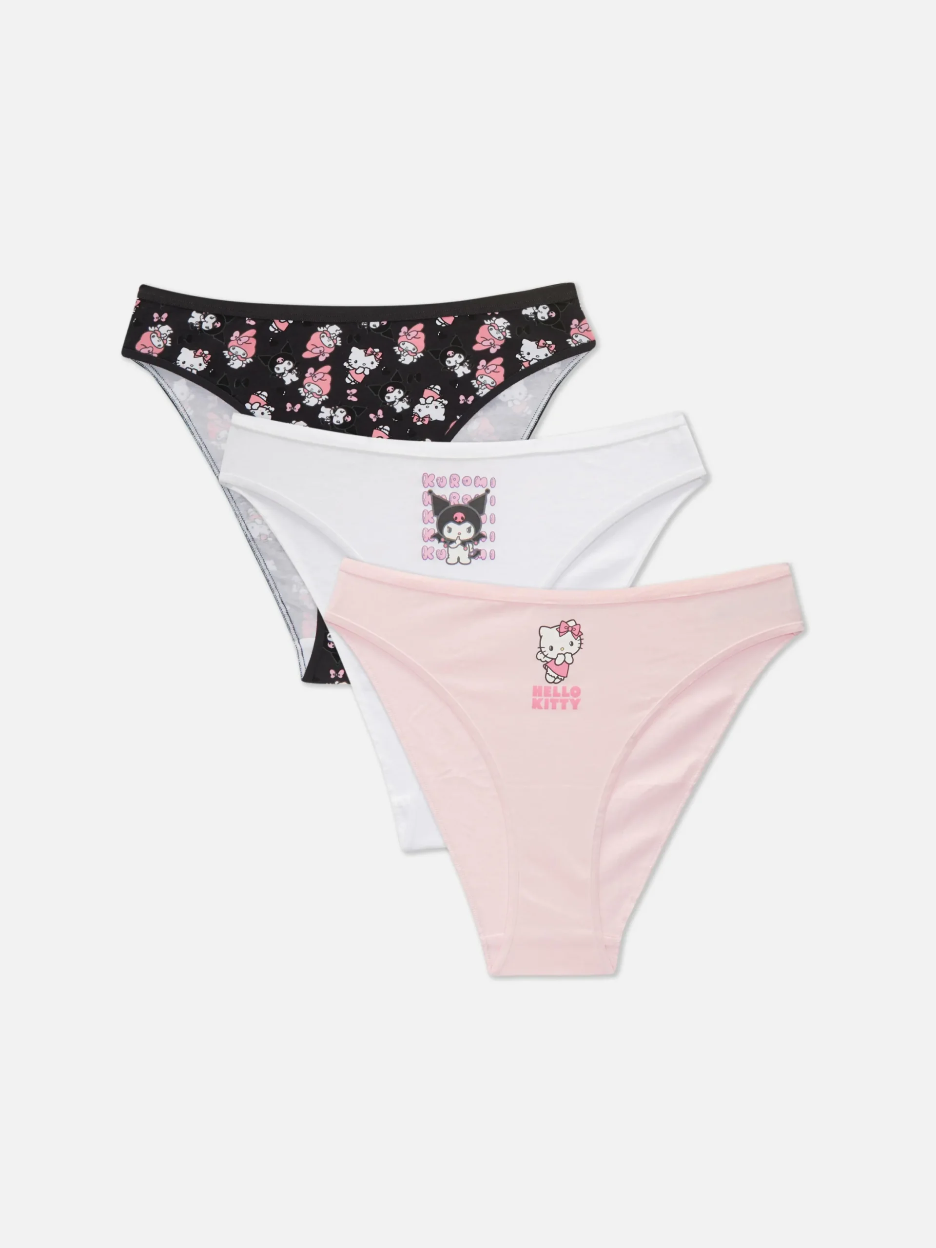 Mujer Primark Bragas|Pack De 3 Braguitas Altas De Hello Kitty