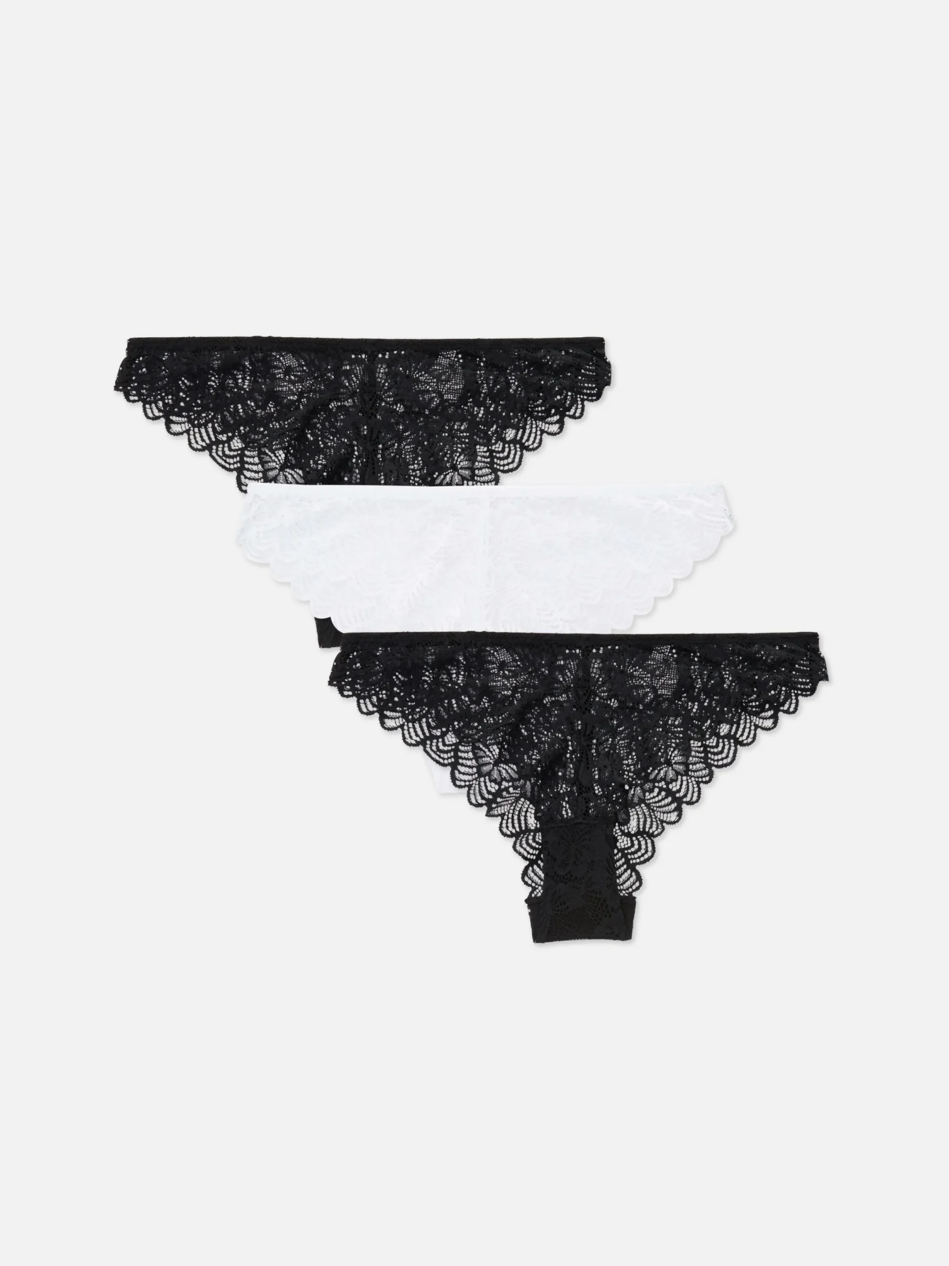 Mujer Primark Bragas|Pack De 3 Braguitas Brasileñas De Encaje