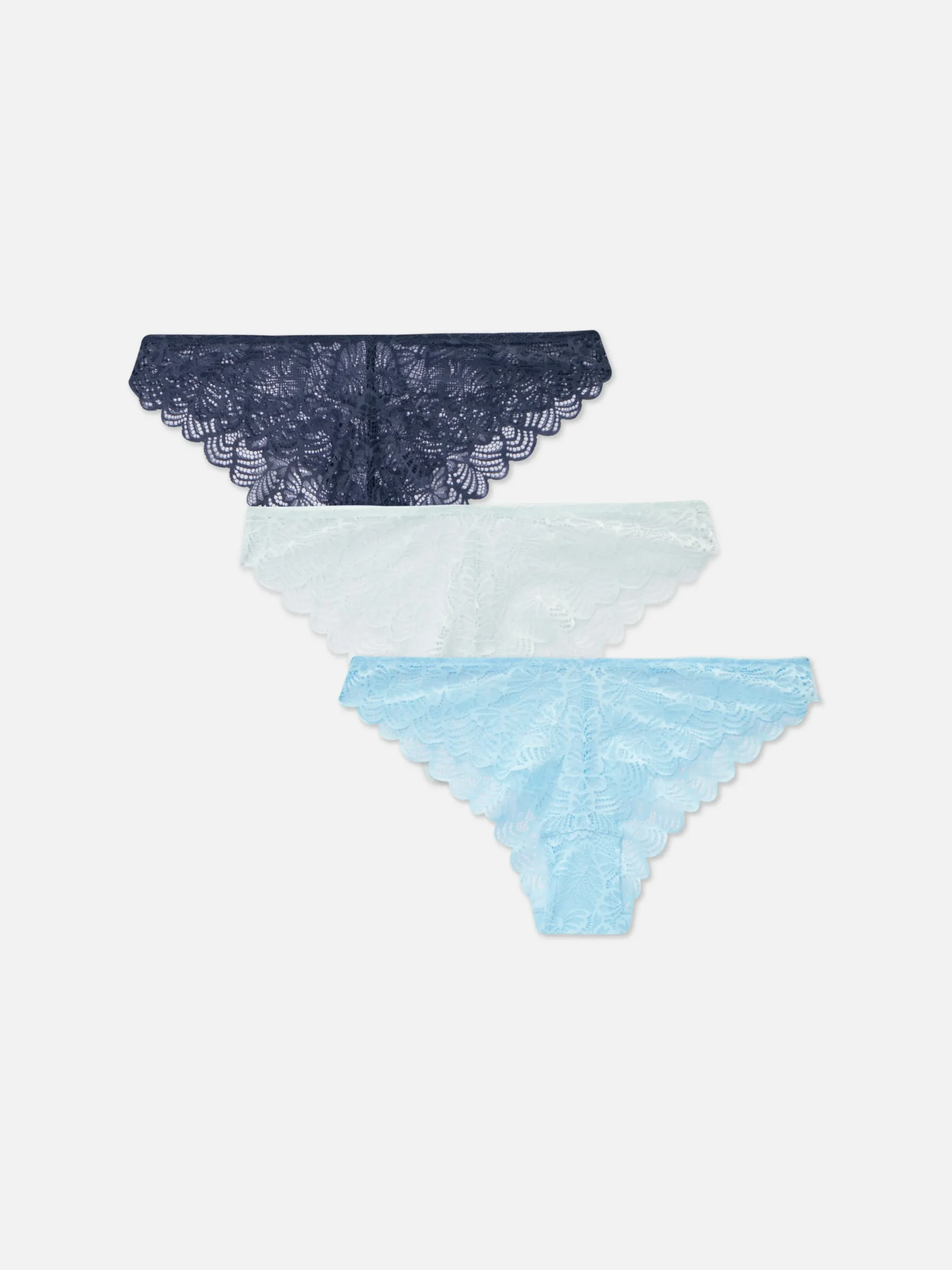 Mujer Primark Bragas|Pack De 3 Braguitas Brasileñas De Encaje