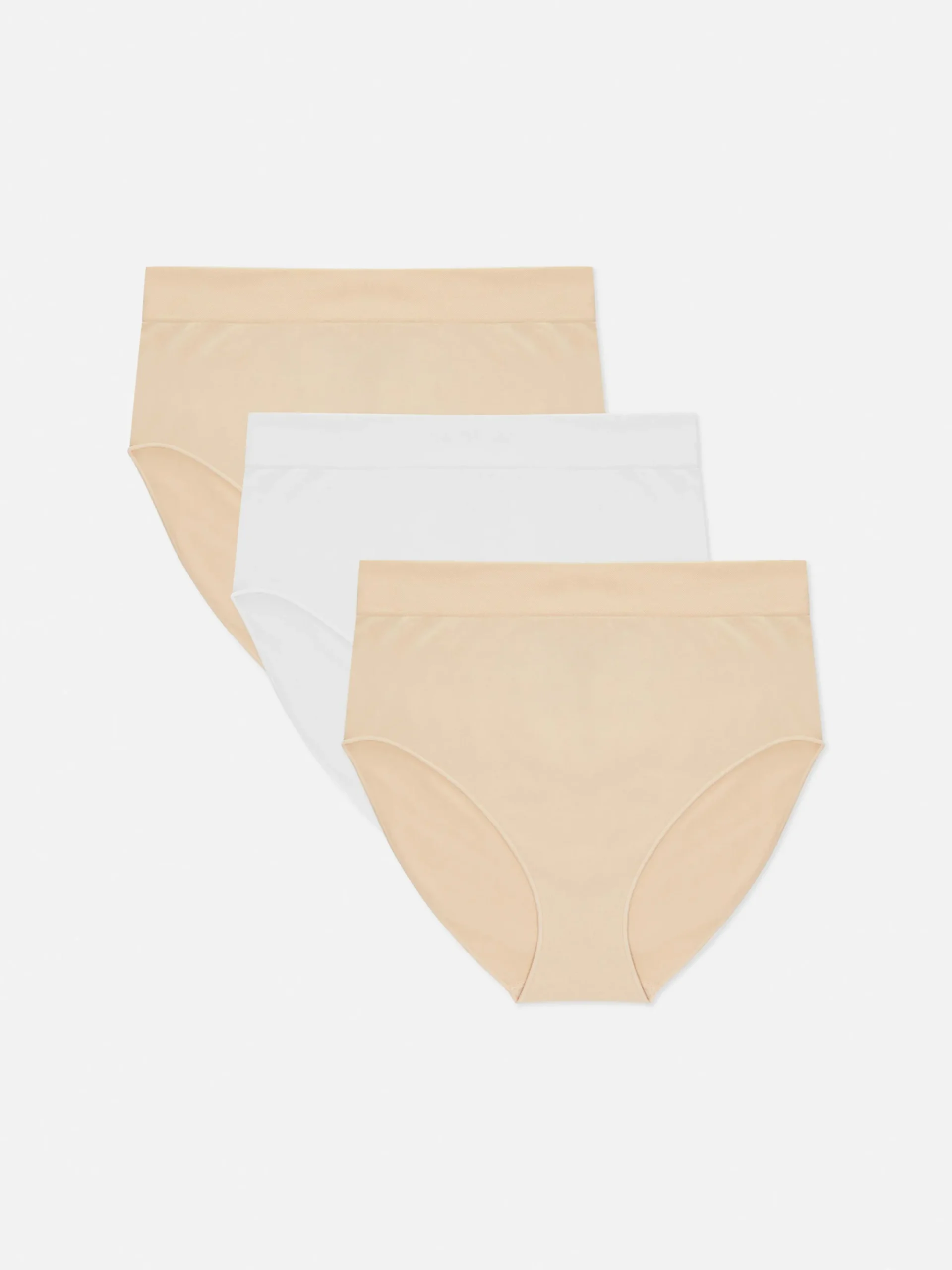 Mujer Primark Bragas|Pack De 3 Braguitas De Cintura Alta Sin Costuras