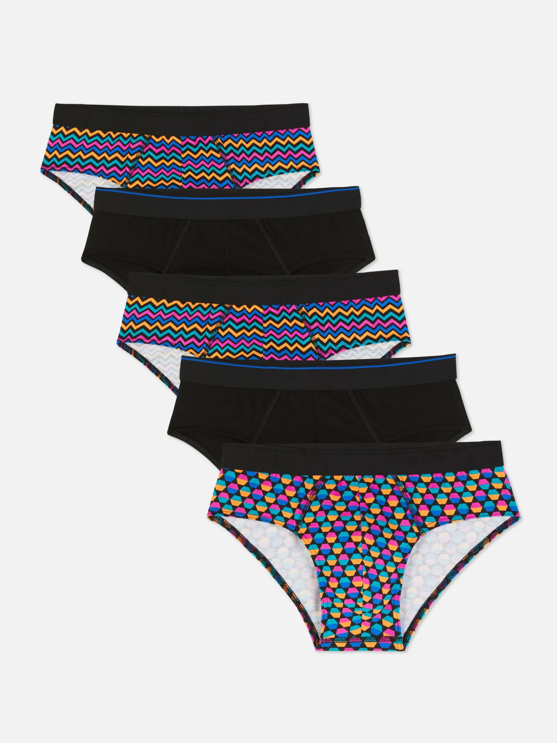 Hombre Primark Ropa Interior|Pack De 5 Braguitas Geométricas Surtidas