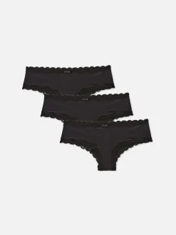 Mujer Primark Bragas|Pack De 3 Braguitas Hípster Con Ribete De Encaje