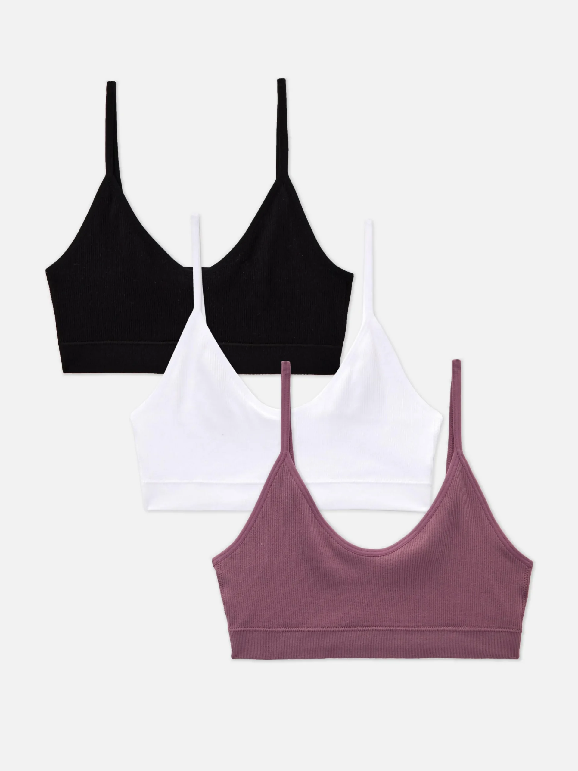 Mujer Primark Sujetadores|Pack De 3 Bralettes Cortos Sin Costuras