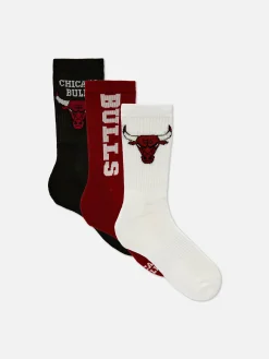 Hombre Primark Calcetines|Pack De 3 Calcetines Altos De Los Chicago Bulls