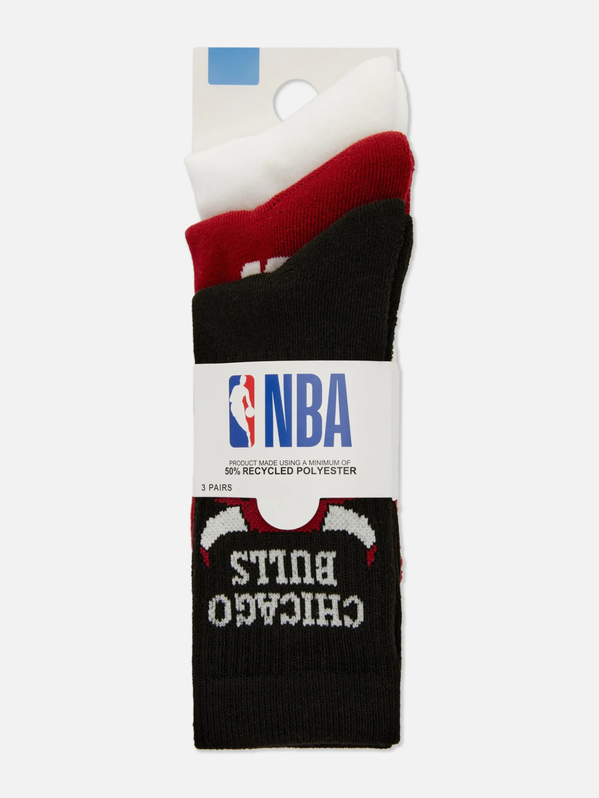 Hombre Primark Calcetines|Pack De 3 Calcetines Altos De Los Chicago Bulls