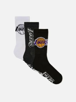 Hombre Primark Calcetines|Pack De 3 Calcetines Altos De Los Angeles Lakers