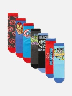 Niños Primark Calcetines|Pack De 7 Calcetines De Los Vengadores De Marvel
