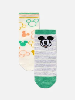 Primark Calcetines Y Medias|Pack De 2 Calcetines De Mickey Mouse De Disney