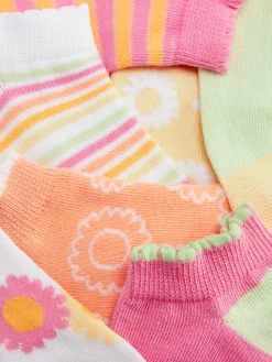 Niños Primark Calcetines Y Medias|Pack De 7 Calcetines Deportivos Con Girasoles