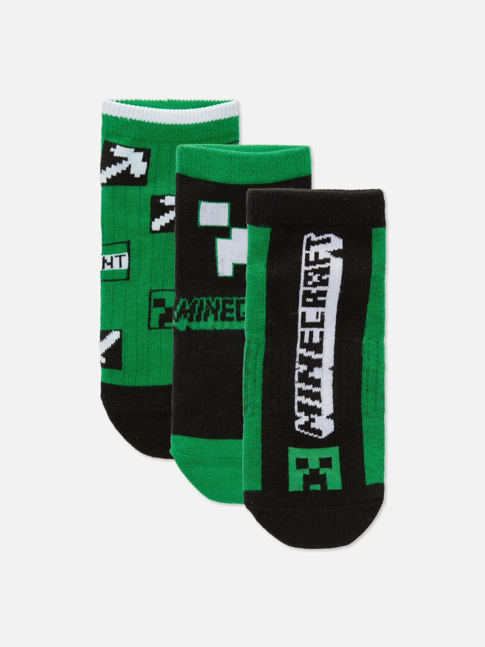 Niños Primark Calcetines|Pack De 3 Calcetines Deportivos De Minecraft