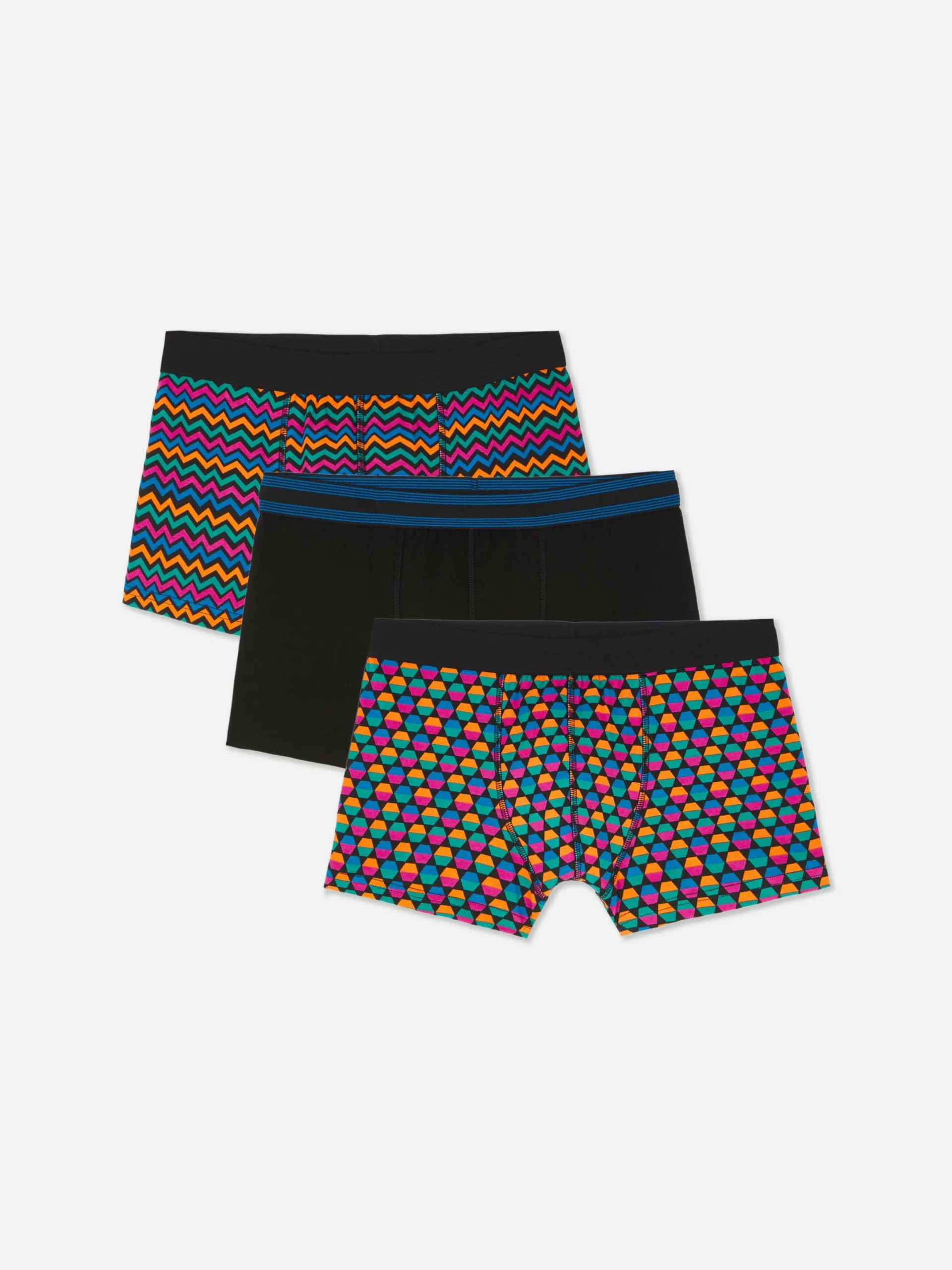 Hombre Primark Ropa Interior|Pack De 3 Calzoncillos Con Motivos Geométricos