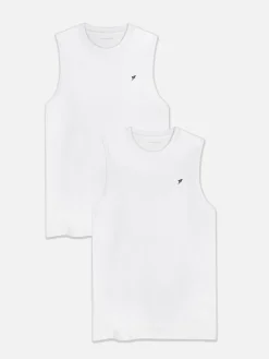 Hombre Primark Ropa Deportiva|Tops Y Camisetas|Pack De 2 Camisetas Deportivas Sin Mangas