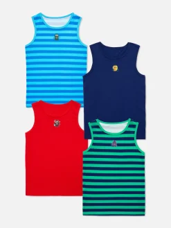 Niños Primark Ropa Interior|Pack De 4 Camisetas Sin Mangas Con Monstruos