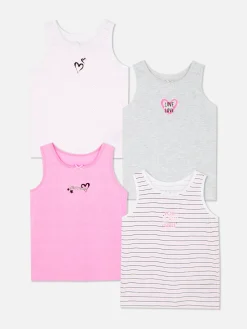 Niños Primark Ropa Interior|Pack De 4 Camisetas Sin Mangas Con Estampado Gráfico