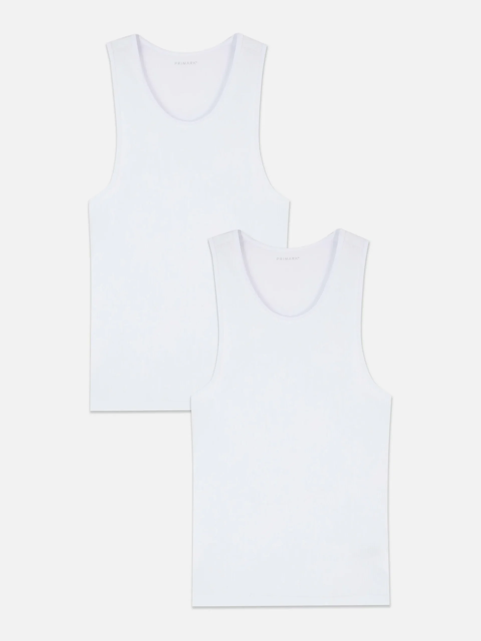 Hombre Primark Ropa Interior|Tops Y Camisetas|Pack De 2 Camisetas Sin Mangas Ni Costuras